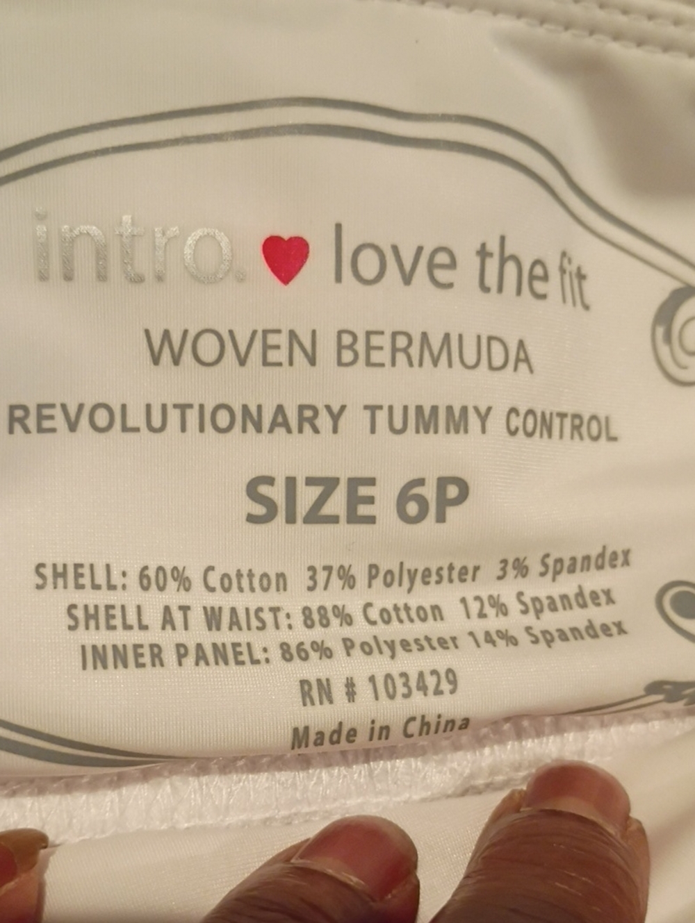 intro ❤️ love the fit Woven Bermuda Tummy Control Shorts - White - Size 6P